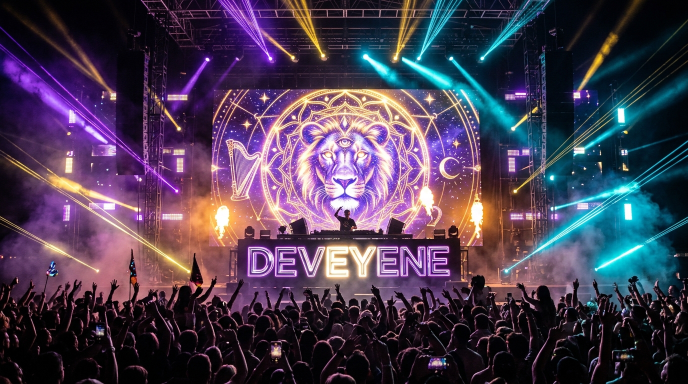 DEVEYENE Live Festival Stage UV Visuals
